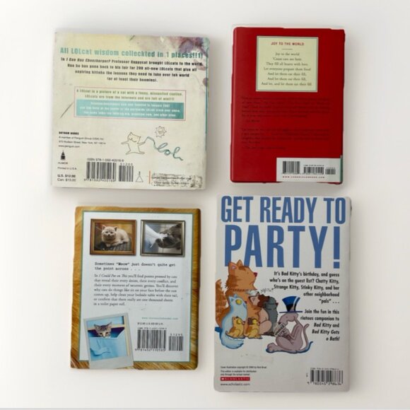 4 cat lover books bundle lot gift idea coffee table decor funny humor - Picture 3 of 3
